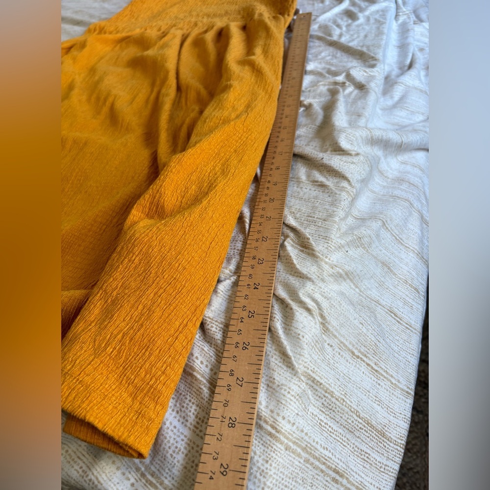 H&M Mustard Yellow Smocked Midi Sundress - Picture 10 of 12